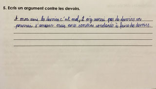 Devoirs de mon fils 2020