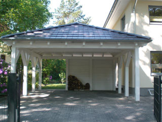 Qualitäts Carport mit Satteldach oder Walmdach - Premium Carportwerk