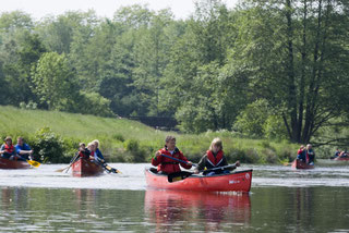 Kanus auf der Hunte bei Wardenburg