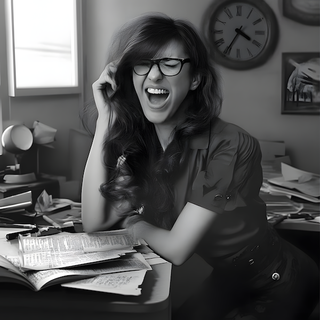 overwhelmed woman in office feeling stressed