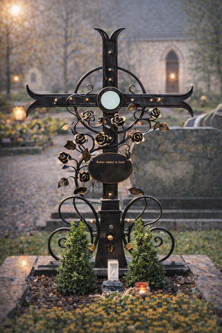 geschmiedetes Grabkreuz "Kraft"