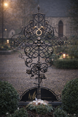 geschmiedetes Grabkreuz "Trost"