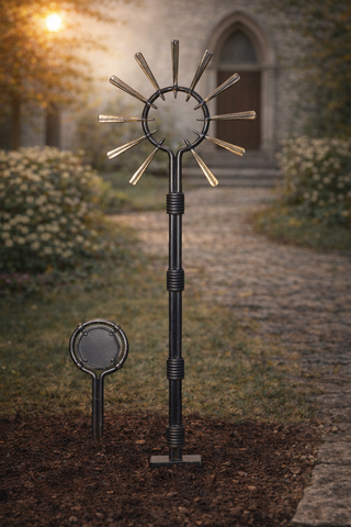 geschmiedetes Grabkreuz "Energie"