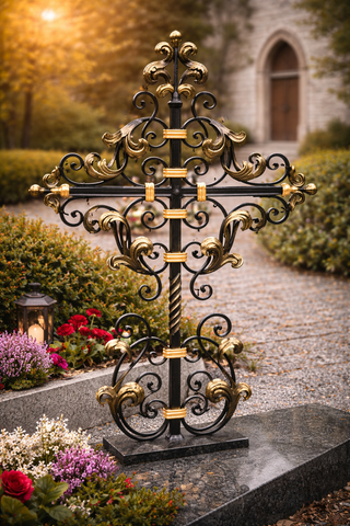 geschmiedetes Grabkreuz "Zuversicht"