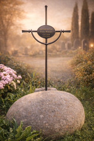 geschmiedetes Grabkreuz "Licht"