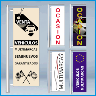 Banderas,verticales,potencia,venta,autos,automoviles,de,con,diseño,incluido