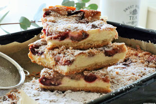 Zwetschgenkuchen mit Quark und Olivenöl