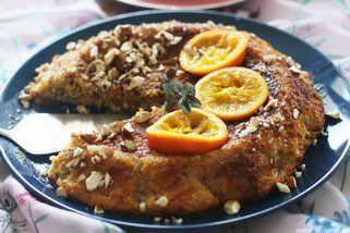 Oligarto Backen mit Olivenöl Mandelkuchen mit Orangen ohne Mehl