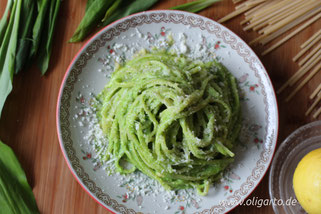 Bärlauchpesto selbstgemacht Oligarto Rezepte mit Olivenöl
