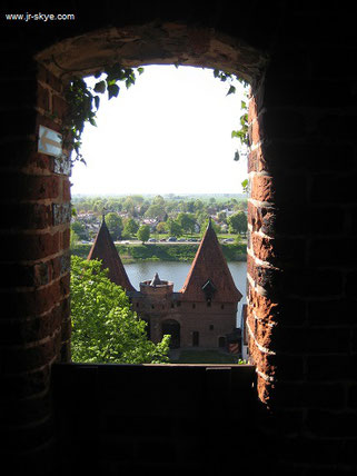 Blick aus dem Innern Malborks in Richtung Westen