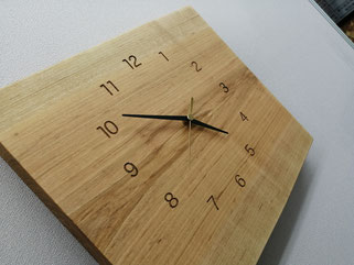 山桜,無垢材,掛け時計オリジナル時計,無垢時計