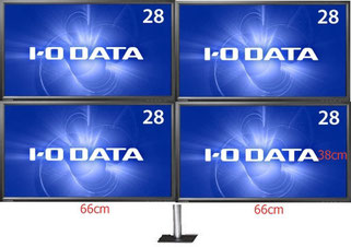4K 28インチ 4/3/2画面 トレードパソコン完全フルセット