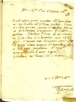 lettera di Fabrizio Gesualdo (da Taurasi 3.12.1566)