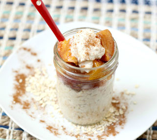 Grilled Peach Overnight Oats