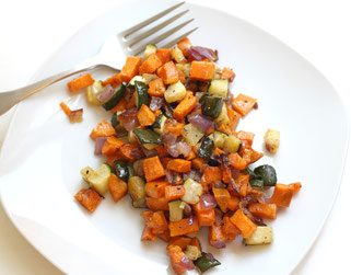 Easy Roasted Butternut, Zucchini, and Onion