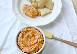 Perfect Roasted Red Pepper Hummus
