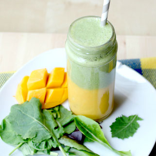 Layered Mango-Green Smoothie