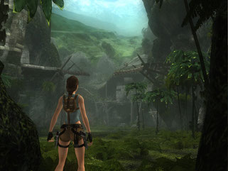… die prominente Action-Adventure-Archäologin Lara Croft – hier zu sehen in Crystal Dynamics' "Anniversary"-Neuauflage von Core Designs erstem "Tomb Raider".