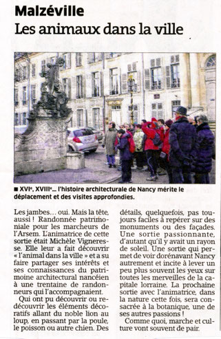 Mardi 6 janvier 2015 rando "Les animaux dans la ville" avec Michèle V.