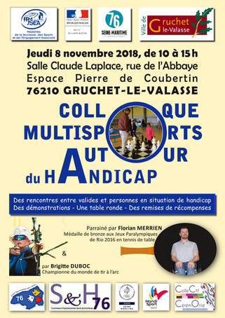 GRUCHET LE VALASSE Colloque multisport autour du handicap. Démonstrations, rencontres, table ronde