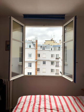 view out of window in Paris