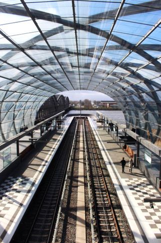 Elbbrücken Station view from the top