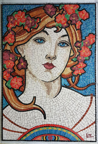 #mosaique mucha#mosaic mucha# portrait mosaic mucha# portrait mosaique mucha #mucha#illustration mucha#portrait mucha