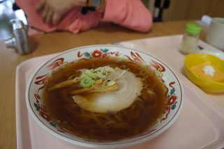 ゆったりの郷特製しょうゆラーメンの完成です