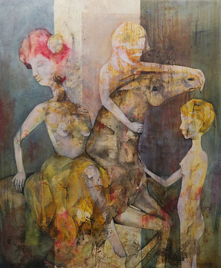 Gespensterzähmung, oil, Maria Wirth, painting berlin