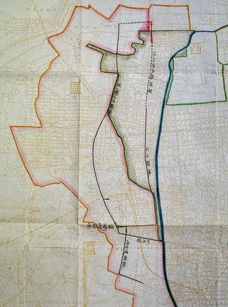名古屋市西部下水幹線築造計画平面図(部分)