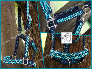 Flechthalfter, Halfter geflochten aus Paracord, Pferdehalfter, Paracordhalfter