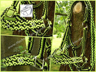 Flechthalfter, Halfter geflochten aus Paracord, Paracordhalfter, Pferdehalfter