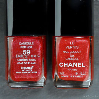 CHANEL • CANICULE RED HOT 59 • Comparison made in U.S.A. vs. made in France