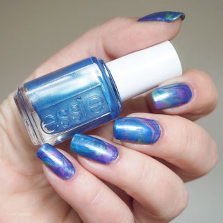 swatch essie slick oilpaint artist kit, violet auction, jade in manhattan, indigo to the gallery