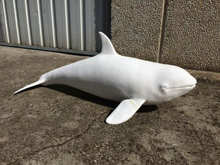 Orca a una tercio de tamaño, modelo dirigido a taller de efectos especiales para spot y cine