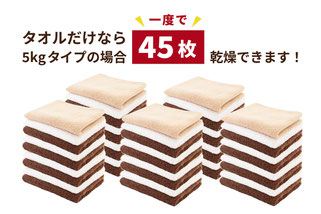 ※タオル(綿)1枚あたり約80g。
