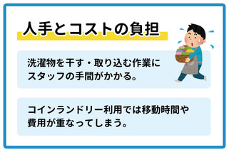 人手とコストの負担