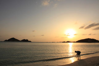 渡嘉敷島の夕日