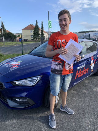 Samuel Wernig, 16.08.2021 Autoführerschein in Marktheidenfeld 