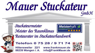TTF 81 Schomburg e.V. Sponsor Frank Mauer, Stuckateur, Hiltensweiler