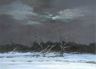 Martin Guido Becker, "Winternacht", 2020, Öl/Lwd, 50/70 cm