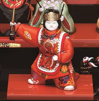 真多呂人形　瑞花雛１１人飾りの蘭陵王
