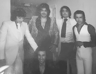 Los Chichos junto al Beibi,y Antonio Humanes 1977