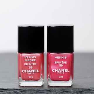 CHANEL • BRUYÈRE 59 • Comparison VERNIS NACRE vs. VERNIS