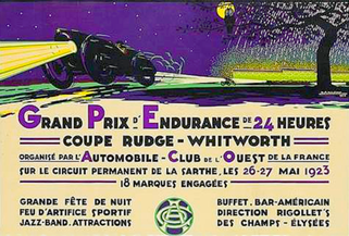 Affiche de la 1ère couse du Mans en 1923