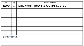 プロジェクトマネジメント,資格,履歴書,記載,PMO,日本PMO協会,