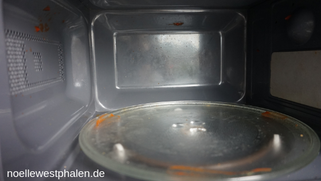 Mikrowelle sauber machen reinigunng reinigen putzen dreckig verschmutzt