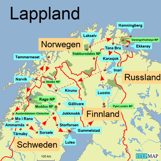 Bild: Karte Lappland