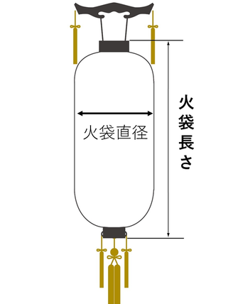 博多長（白紋天）のサイズ