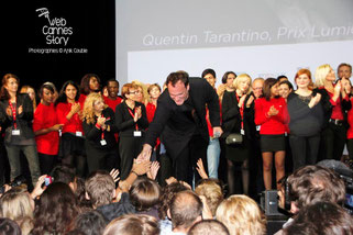 Quentin Tarantino, lors de la Clôture du Festival Lumière à Lyon, le 20 Octobre 2013